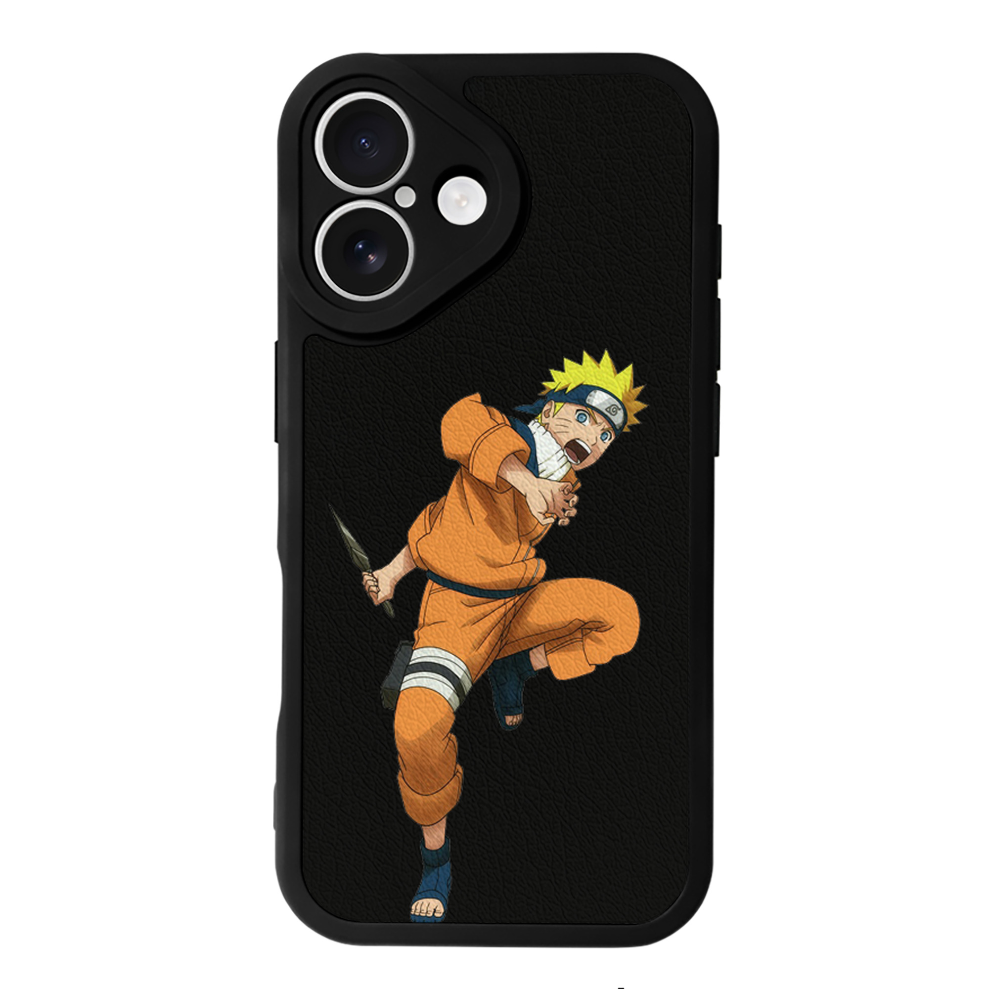 （画像用） NARUTO -ナルト- うずまき ナルト Uzumaki Naruto 【iPhone 16シリーズ対応】シリコンスマホケース（レザー調） 材質：シリコン